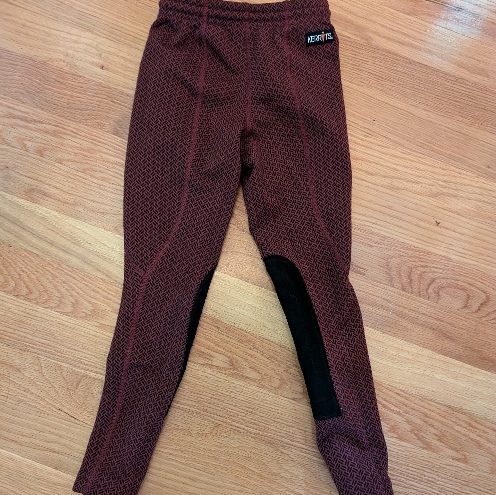 Red winter riding tights, Kerrits, size XS